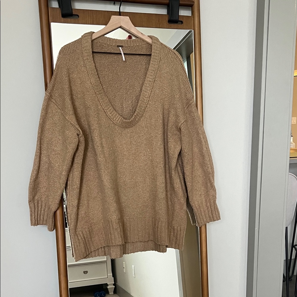 Free People Cozy Tan Women's Sweater
